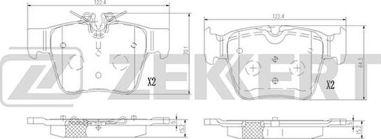 Zekkert BS-1373 - Гальмівні колодки, дискові гальма autozip.com.ua