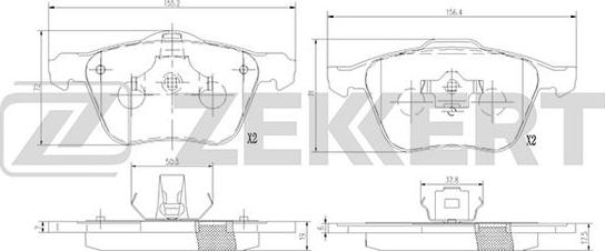 Zekkert BS-1372 - Гальмівні колодки, дискові гальма autozip.com.ua