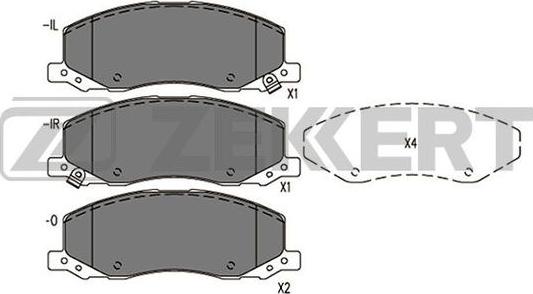 Zekkert BS-1290 - Гальмівні колодки, дискові гальма autozip.com.ua