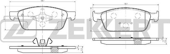 Zekkert BS-1249 - Гальмівні колодки, дискові гальма autozip.com.ua