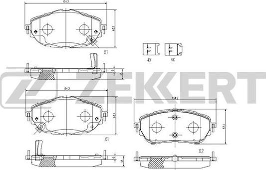 Zekkert BS-1245 - Гальмівні колодки, дискові гальма autozip.com.ua