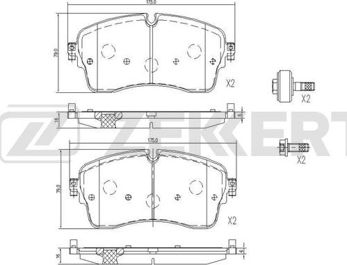 Zekkert BS-1240 - Гальмівні колодки, дискові гальма autozip.com.ua