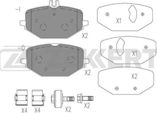 Zekkert BS-1284 - Гальмівні колодки, дискові гальма autozip.com.ua