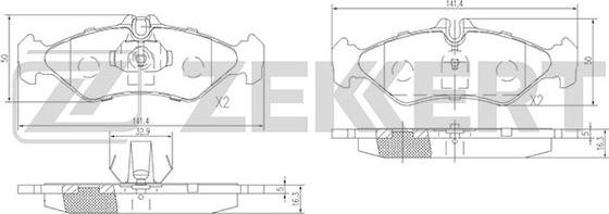 Zekkert BS-1280 - Гальмівні колодки, дискові гальма autozip.com.ua