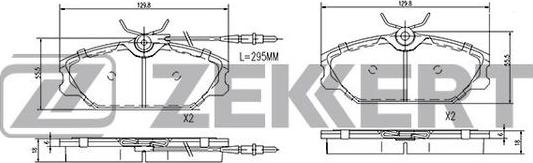 Zekkert BS-1281 - Гальмівні колодки, дискові гальма autozip.com.ua