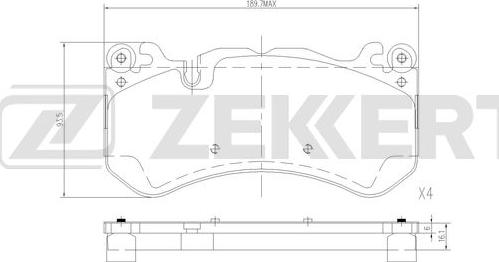 Zekkert BS-1287 - Гальмівні колодки, дискові гальма autozip.com.ua