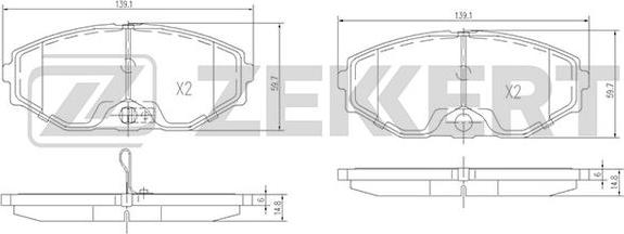 Zekkert BS-1220 - Гальмівні колодки, дискові гальма autozip.com.ua