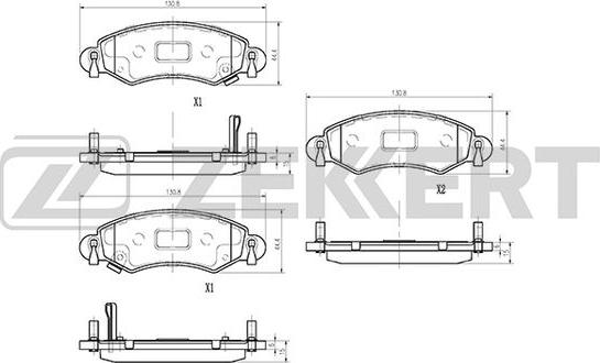 Zekkert BS-1222 - Гальмівні колодки, дискові гальма autozip.com.ua