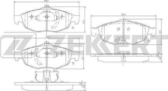 Zekkert BS-1275 - Гальмівні колодки, дискові гальма autozip.com.ua