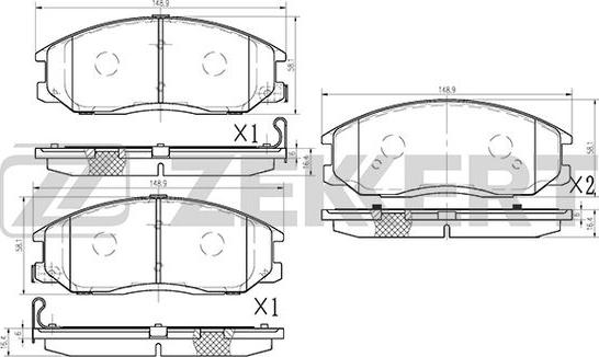 Zekkert BS-1794 - Гальмівні колодки, дискові гальма autozip.com.ua