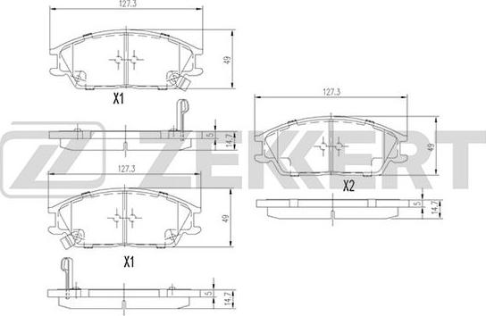 Zekkert BS-1705 - Гальмівні колодки, дискові гальма autozip.com.ua