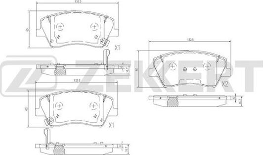 Zekkert BS-1701 - Гальмівні колодки, дискові гальма autozip.com.ua