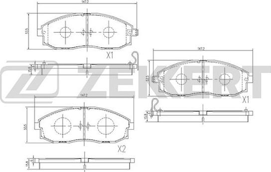 Zekkert BS-1785 - Гальмівні колодки, дискові гальма autozip.com.ua