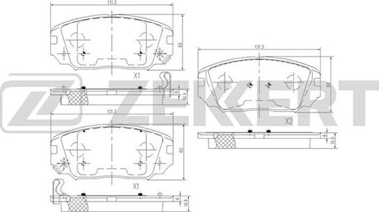 Zekkert BS-1780 - Гальмівні колодки, дискові гальма autozip.com.ua