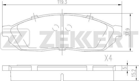 Zekkert BS-1770 - Гальмівні колодки, дискові гальма autozip.com.ua