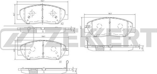 Zekkert BS-1777 - Гальмівні колодки, дискові гальма autozip.com.ua