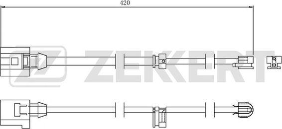 Zekkert BS-8045 - Сигналізатор, знос гальмівних колодок autozip.com.ua