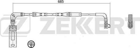 Zekkert BS-8047 - Сигналізатор, знос гальмівних колодок autozip.com.ua