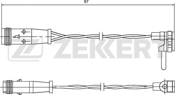 Zekkert BS-8009 - Сигналізатор, знос гальмівних колодок autozip.com.ua