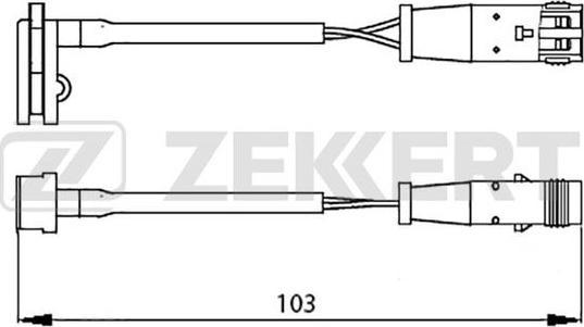 Zekkert BS-8019 - Сигналізатор, знос гальмівних колодок autozip.com.ua