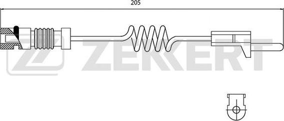 Zekkert BS-8014 - Сигналізатор, знос гальмівних колодок autozip.com.ua