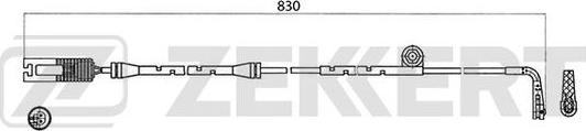 Zekkert BS-8017 - Сигналізатор, знос гальмівних колодок autozip.com.ua