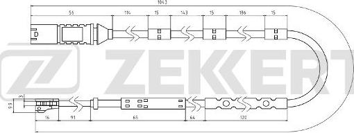 Zekkert BS-8083 - Сигналізатор, знос гальмівних колодок autozip.com.ua