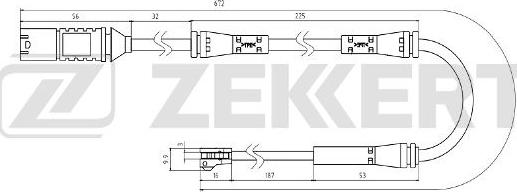 Zekkert BS-8082 - Сигналізатор, знос гальмівних колодок autozip.com.ua