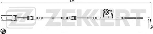 Zekkert BS-8035 - Сигналізатор, знос гальмівних колодок autozip.com.ua