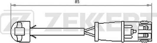 Zekkert BS-8031 - Сигналізатор, знос гальмівних колодок autozip.com.ua