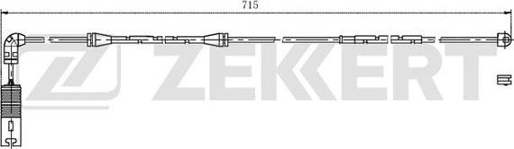 Zekkert BS-8037 - Сигналізатор, знос гальмівних колодок autozip.com.ua