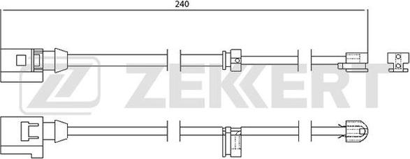 Zekkert BS-8028 - Сигналізатор, знос гальмівних колодок autozip.com.ua