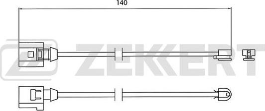Zekkert BS-8023 - Сигналізатор, знос гальмівних колодок autozip.com.ua