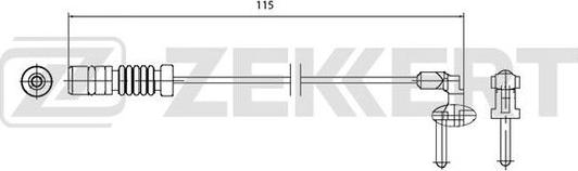 Zekkert BS-8027 - Сигналізатор, знос гальмівних колодок autozip.com.ua