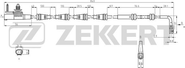 Zekkert BS-8141 - Сигналізатор, знос гальмівних колодок autozip.com.ua