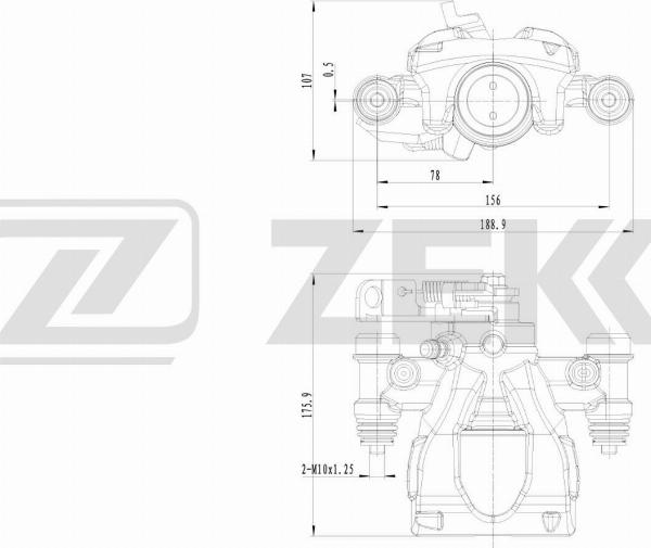 Zekkert BS-8348 - Гальмівний супорт autozip.com.ua