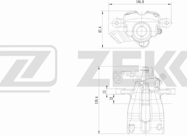 Zekkert BS-8381 - Гальмівний супорт autozip.com.ua