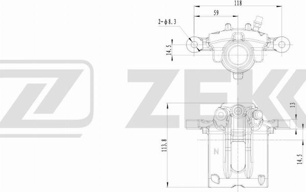 Zekkert BS-8374 - Гальмівний супорт autozip.com.ua