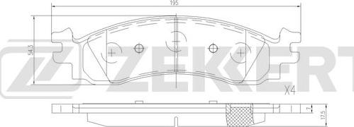 Zekkert BS-3045 - Гальмівні колодки, дискові гальма autozip.com.ua