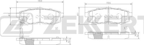 Zekkert BS-3040 - Гальмівні колодки, дискові гальма autozip.com.ua