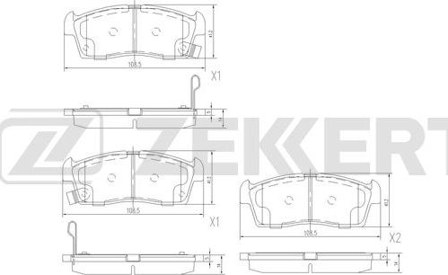 Zekkert BS-3054 - Гальмівні колодки, дискові гальма autozip.com.ua