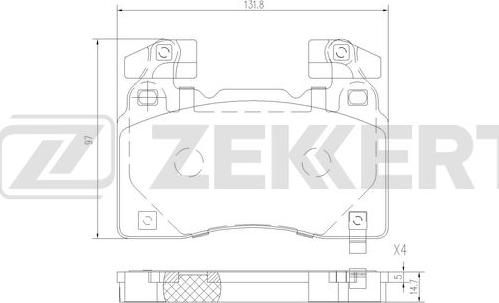 Zekkert BS-3050 - Гальмівні колодки, дискові гальма autozip.com.ua