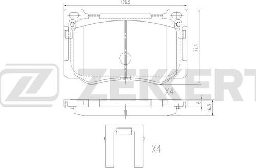 Zekkert BS-3053 - Гальмівні колодки, дискові гальма autozip.com.ua