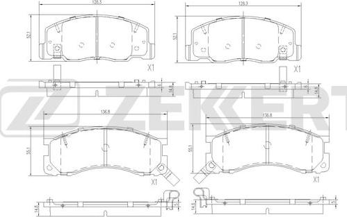 Zekkert BS-3052 - Гальмівні колодки, дискові гальма autozip.com.ua