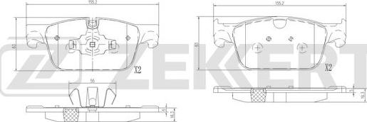 Zekkert BS-3065 - Гальмівні колодки, дискові гальма autozip.com.ua