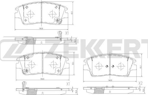 Zekkert BS-3061 - Гальмівні колодки, дискові гальма autozip.com.ua