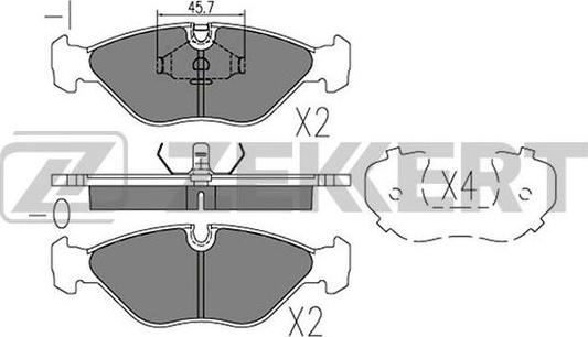 Zekkert BS-3003 - Гальмівні колодки, дискові гальма autozip.com.ua