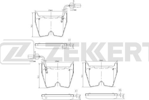 Zekkert BS-3039 - Гальмівні колодки, дискові гальма autozip.com.ua