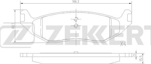 Zekkert BS-3038 - Гальмівні колодки, дискові гальма autozip.com.ua
