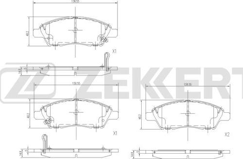 Zekkert BS-3037 - Гальмівні колодки, дискові гальма autozip.com.ua